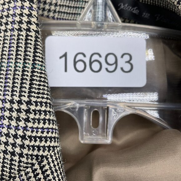 Lauren Ralph Lauren Blazer Men 40R Purple‎ Tan Prince Edward Plaid Silk Wool - Picture 14 of 14